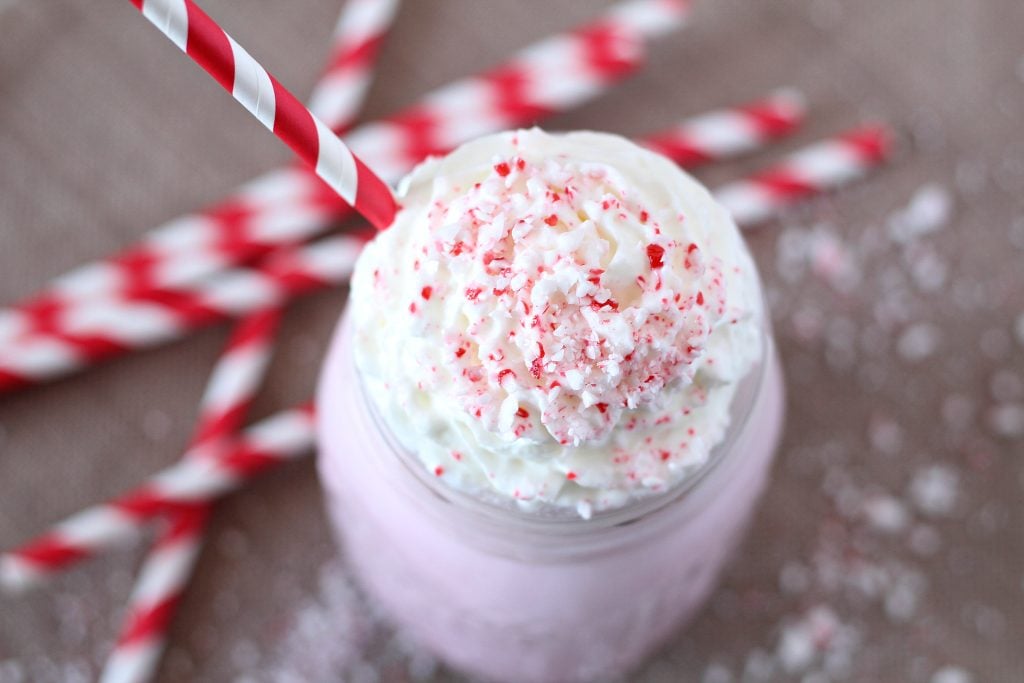 Candy Cane Milkshakes