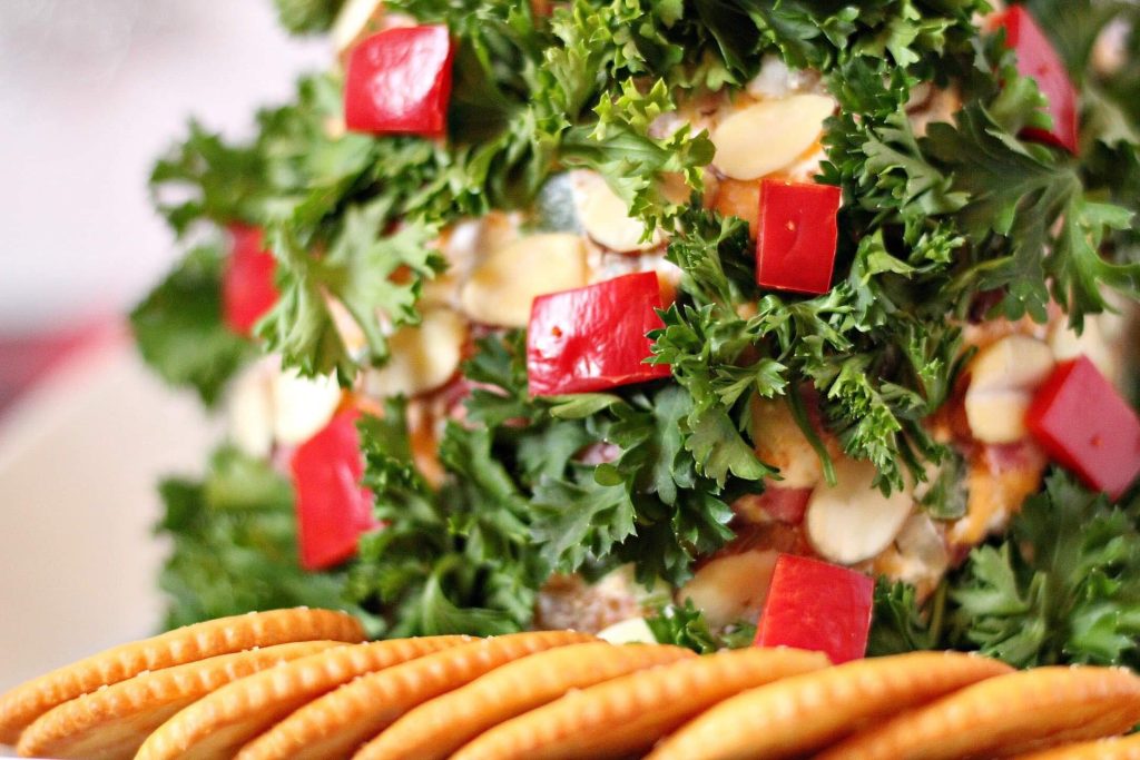 Christmas Tree Themed Holiday Cheese Ball