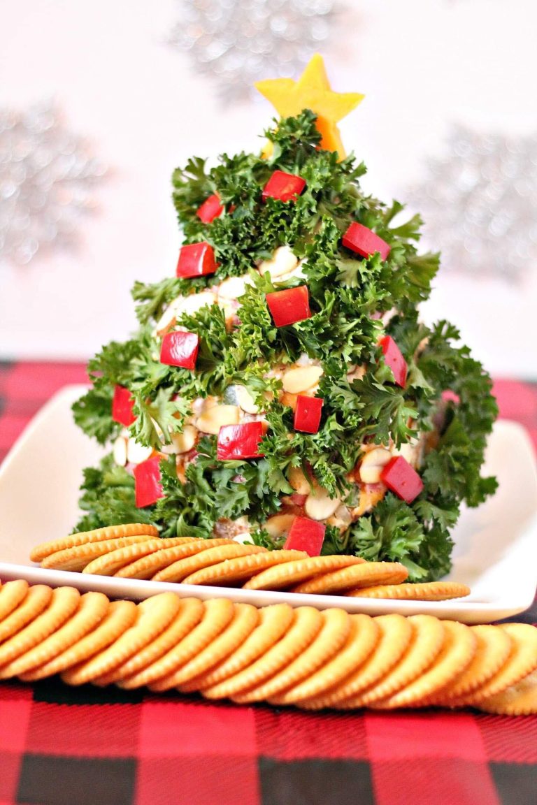 Christmas Tree Themed Holiday Cheese Ball - 4 Sons 'R' Us