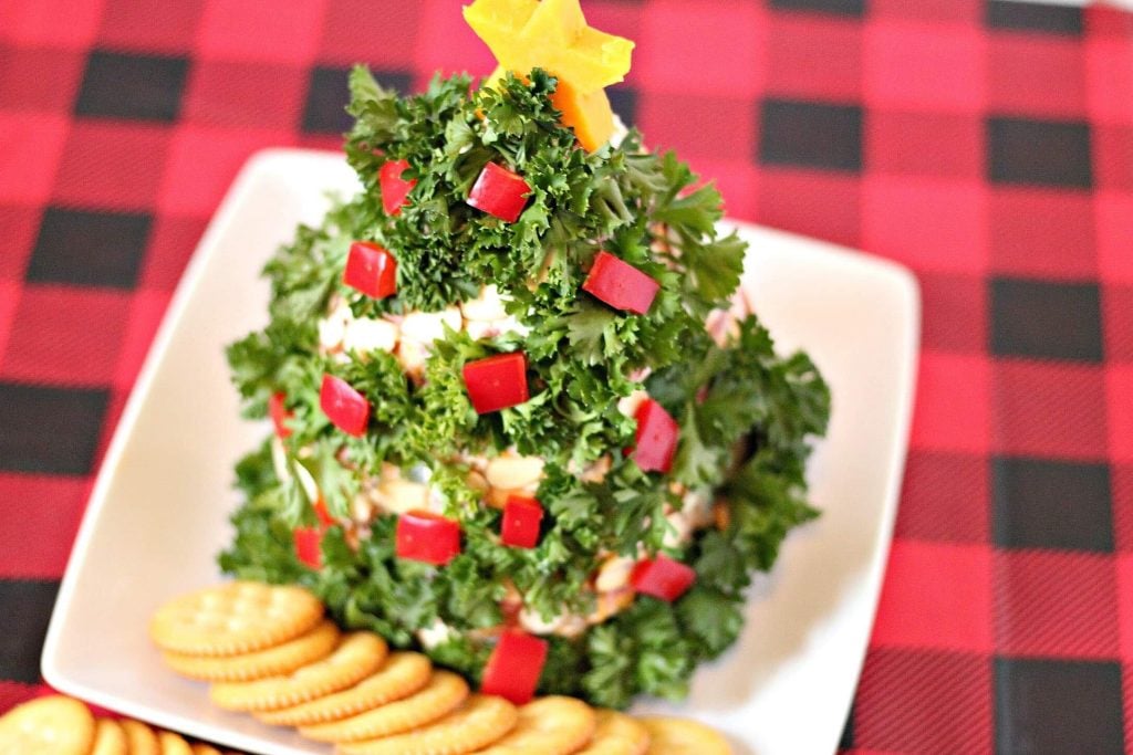 Christmas Tree Themed Holiday Cheese Ball