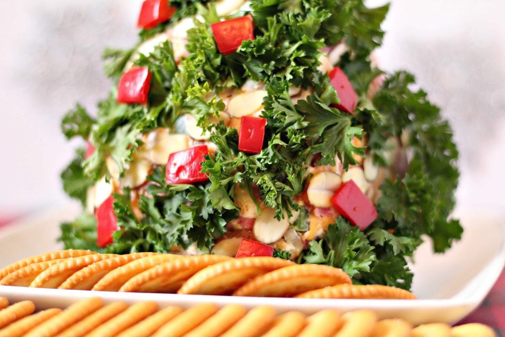 Christmas Tree Themed Holiday Cheese Ball