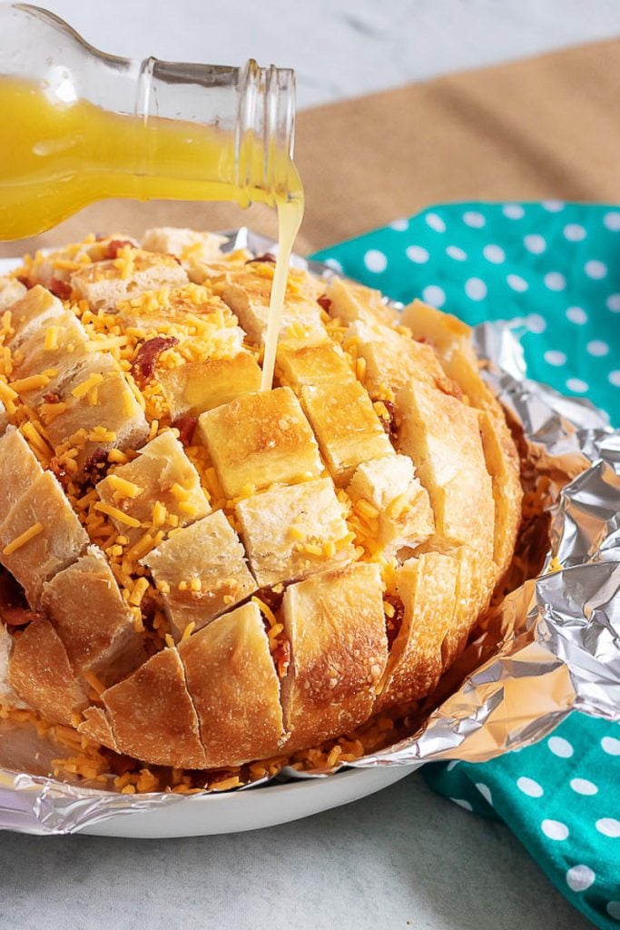 Cheddar Bacon Ranch Pull Apart Bread