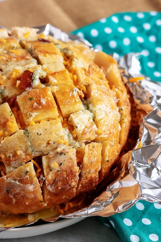 Cheddar Bacon Ranch Pull Apart Bread