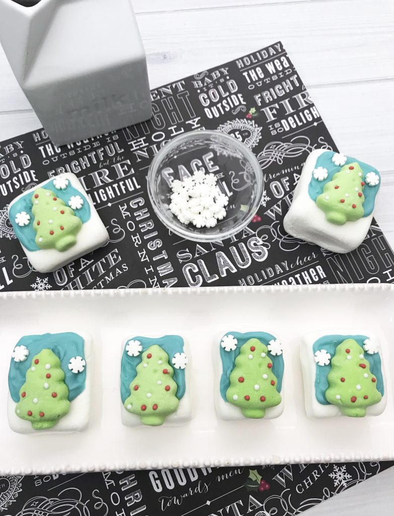 Christmas tree window marshmallows