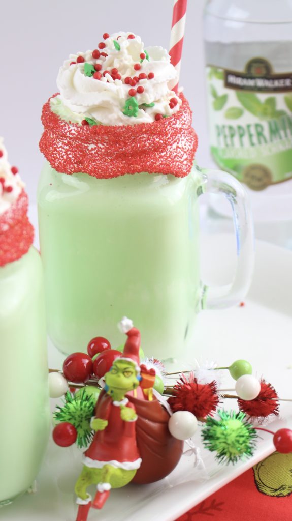 Boozy Grinch Milkshakes