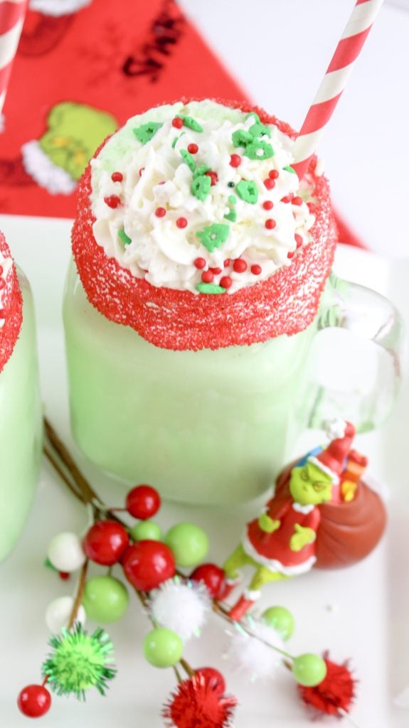 Boozy Grinch Milkshakes