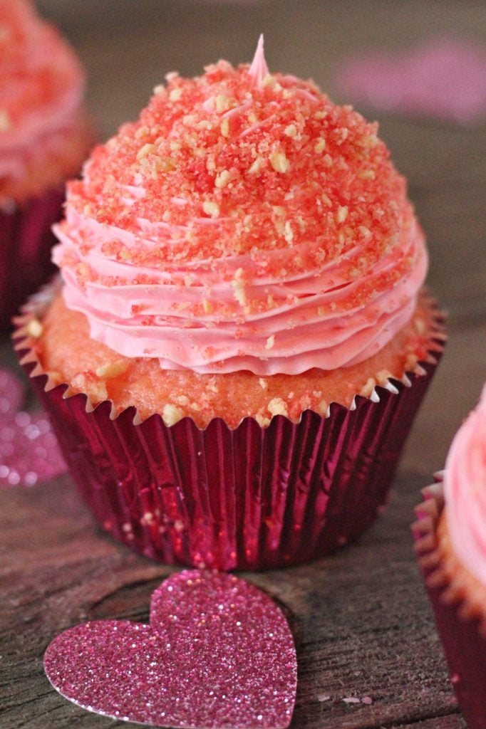 Strawberry Crunch Cupcakes