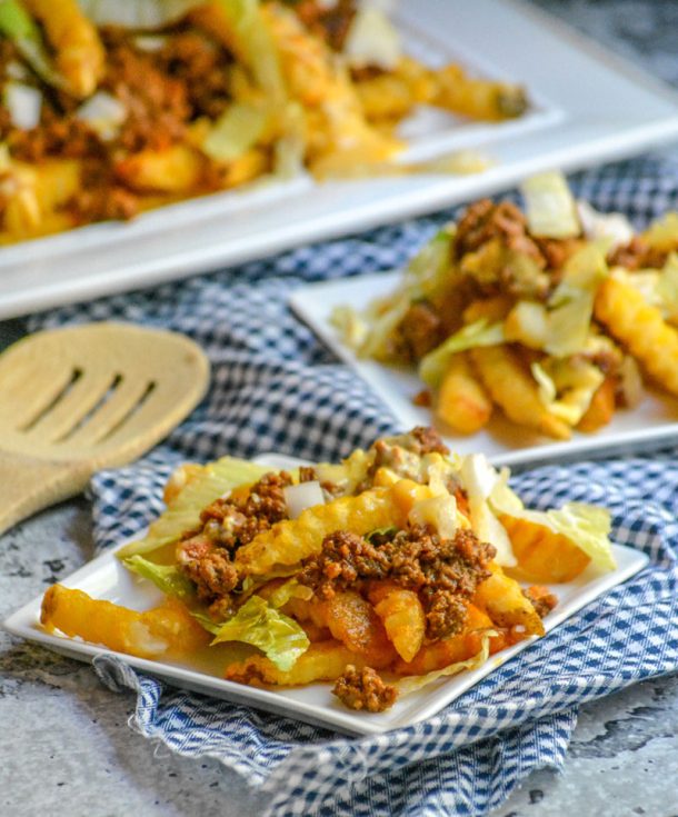 Bacon Cheeseburger French Fry Platter 4 Sons 'R' Us