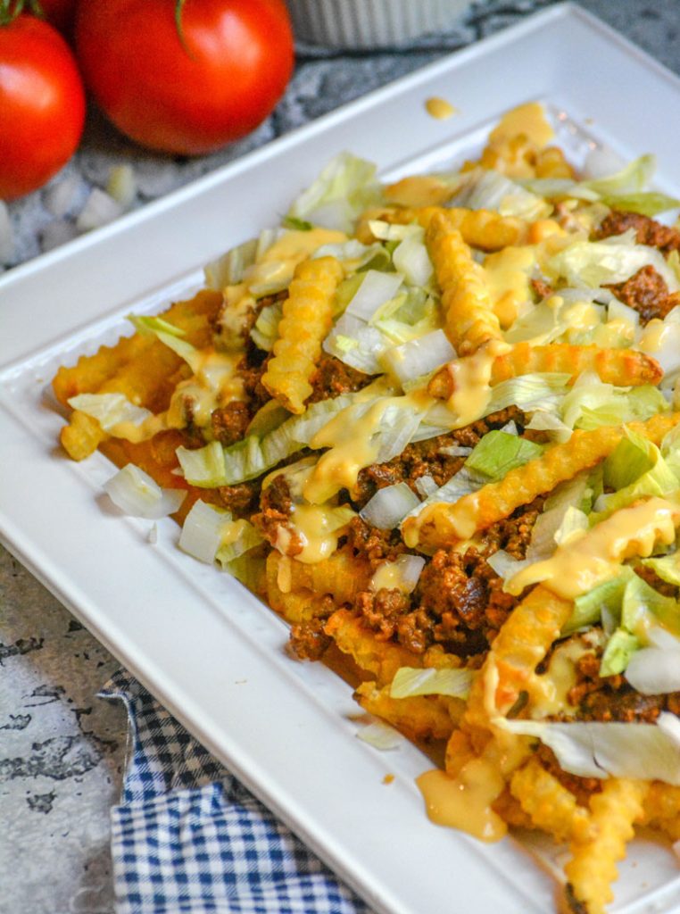 Bacon Cheeseburger French Fry Platter