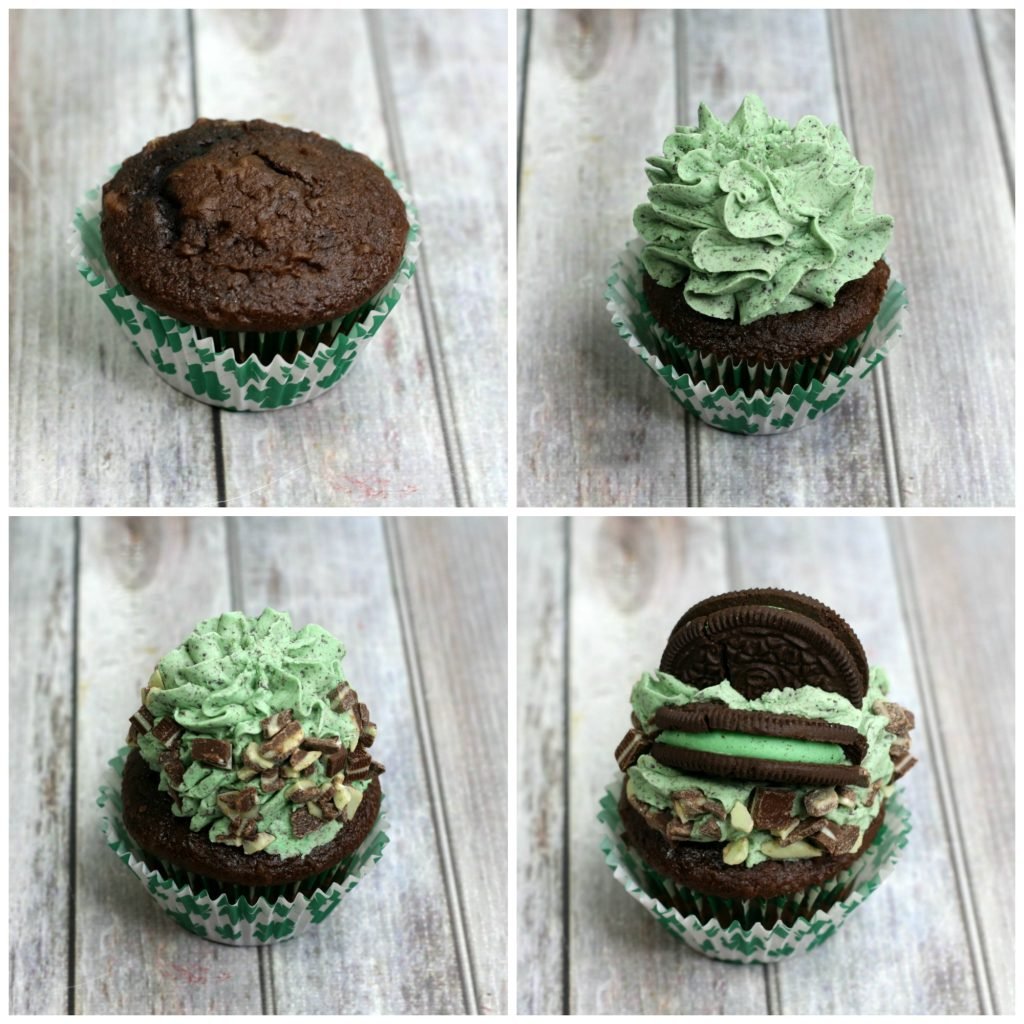 St Patrick's Day Andes Mint Oreo Chocolate Cupcakes