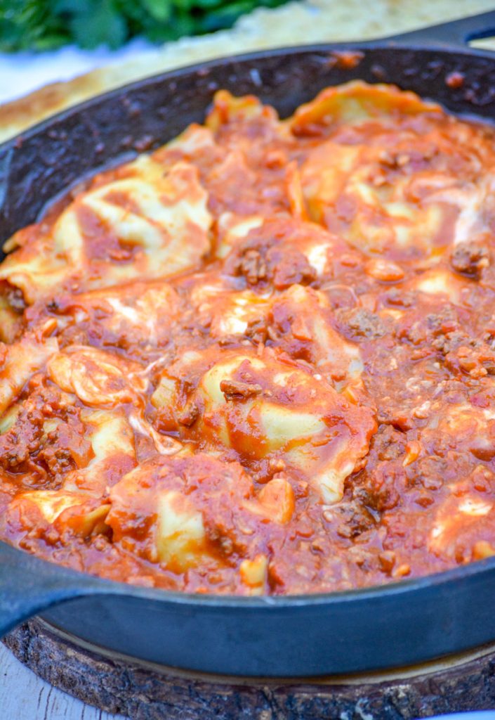 Cast Iron Skillet Ravioli Lasagna