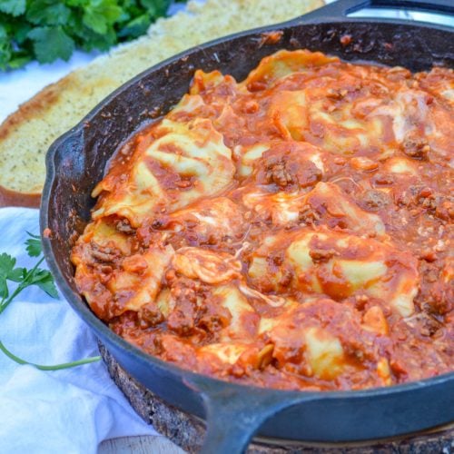 Cast Iron Skillet Ravioli Lasagna 4 Sons R Us