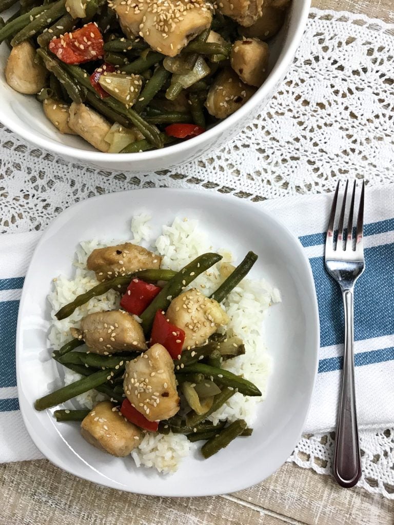 Chinese Chicken & Green Bean Sheet Pan Supper