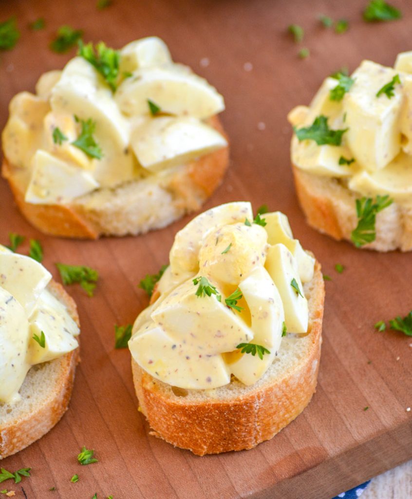 Deviled Egg Bruschetta