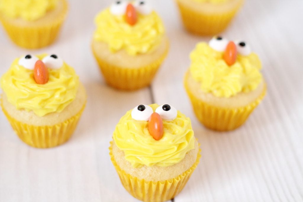 Mini Spring Chick Cupcakes