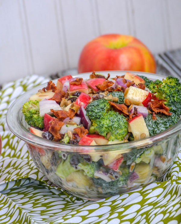 sweet apple broccoli & bacon salad