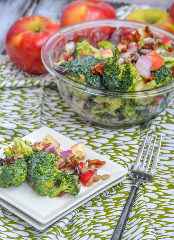 sweet apple broccoli & bacon salad