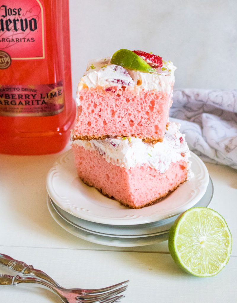 Strawberry Margarita Poke Cake