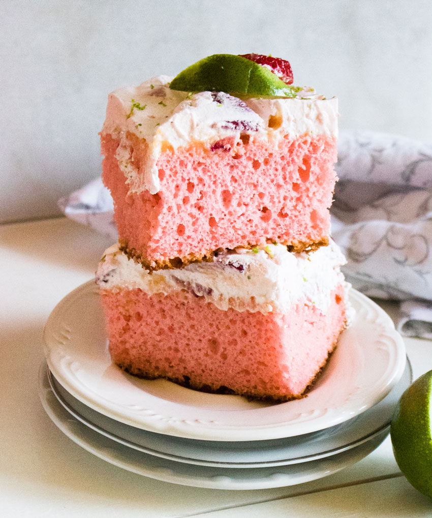 Strawberry Margarita Poke Cake