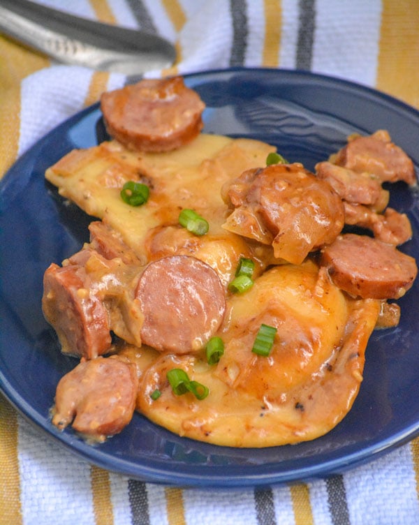 Smoked Sausage & Pierogi Skillet