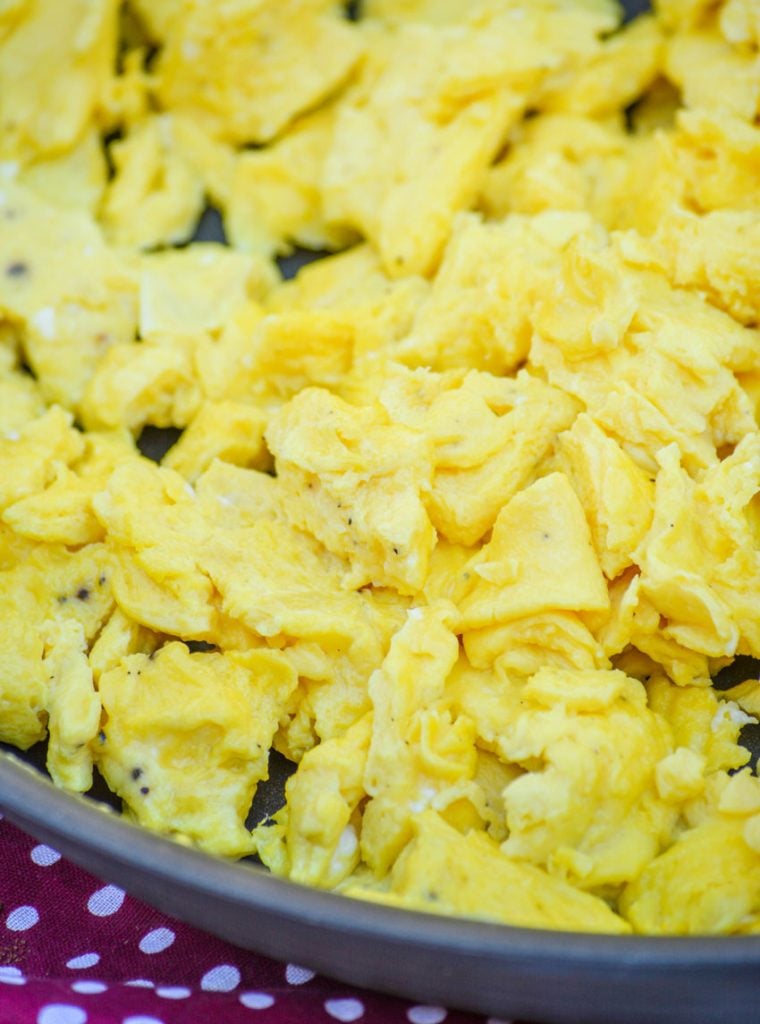 light creamy scrambled eggs