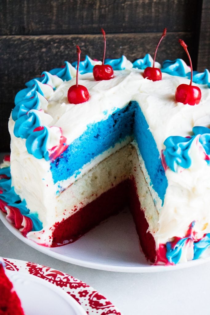 Red White and Blue Layer Cake