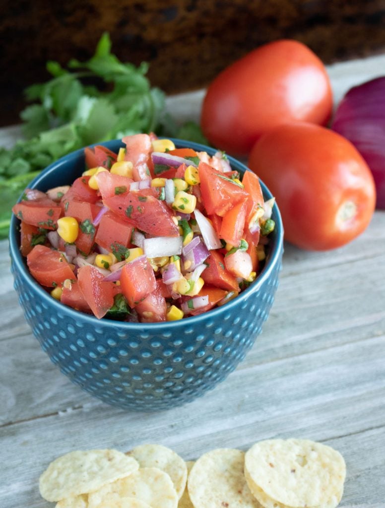 pico and corn salsa