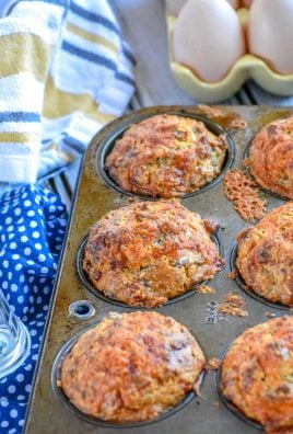 Sausage Egg and Cheese Muffins with Grits