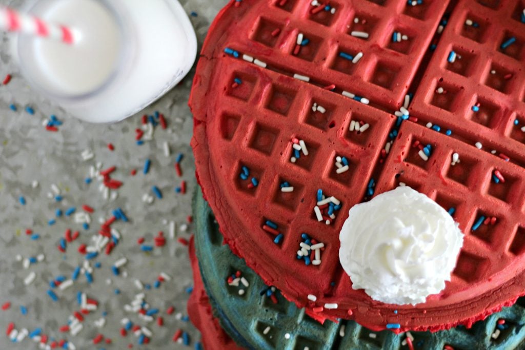 red white and blue waffles