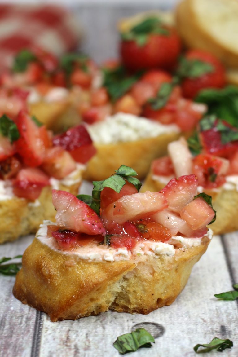 Strawberry And Goat Cheese Bruschetta - 4 Sons 'R' Us