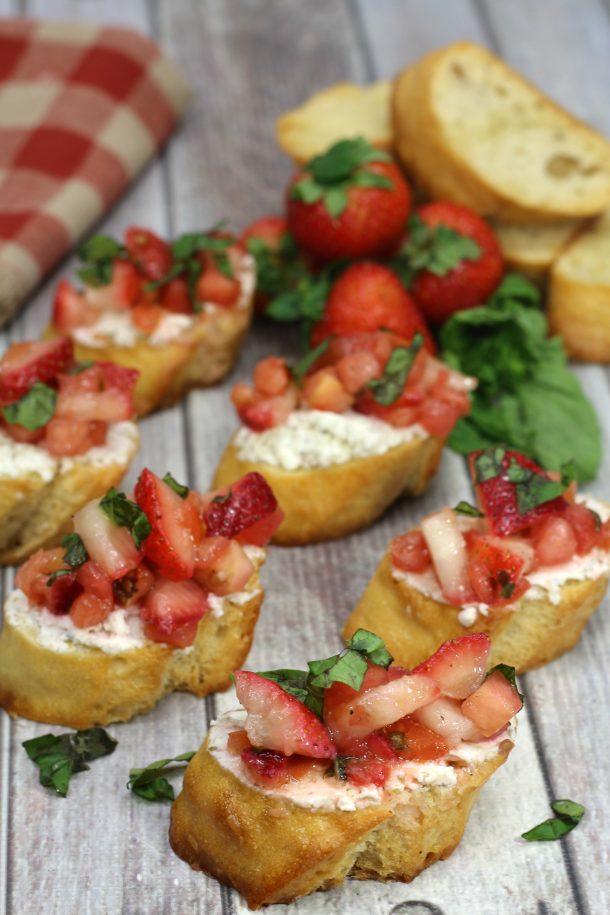 Strawberry and Goat Cheese Bruschetta - 4 Sons 'R' Us