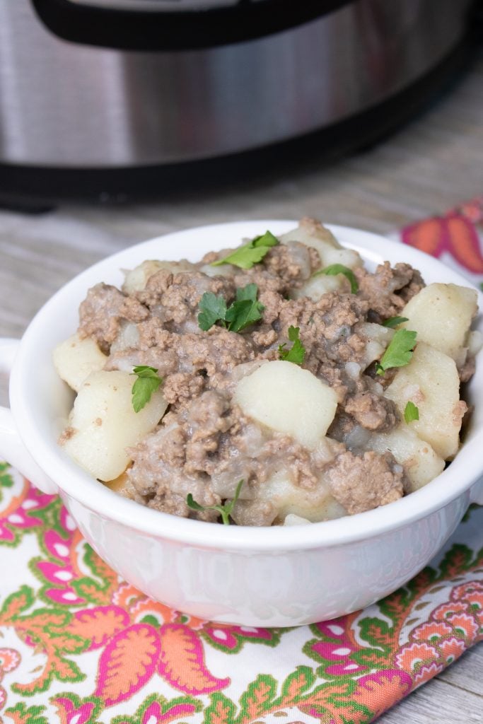 Instant Pot Ground Beef & Potato Hash 4 Sons 'R' Us