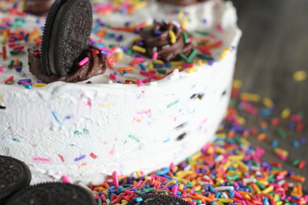 Oreo Funfetti Icebox Cake