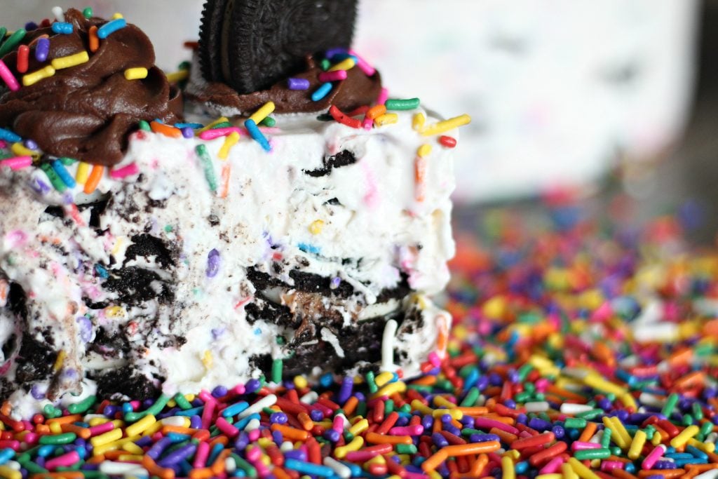 Oreo Funfetti Icebox Cake