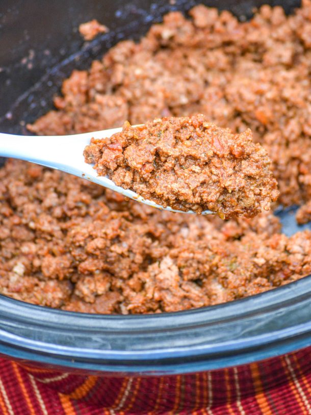 Slow Cooker Ground Beef Tacos - 4 Sons 'R' Us