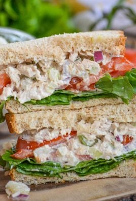 Dill Pickle Tuna Salad Sandwich
