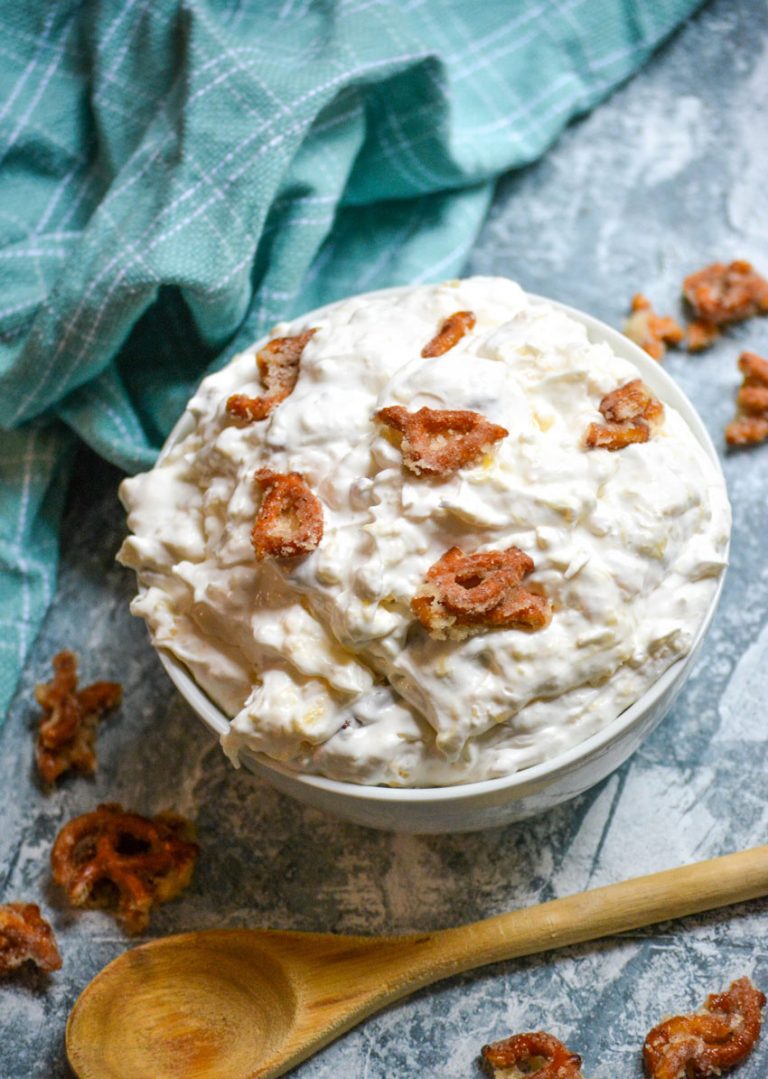 Pineapple Pretzel Fluff Salad SummerDessertWeek 4 Sons 'R' Us