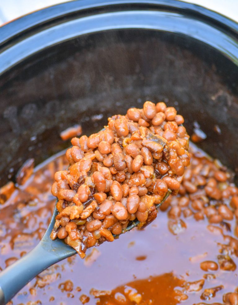 Slow Cooker Baked Beans with Bacon 4 Sons 'R' Us