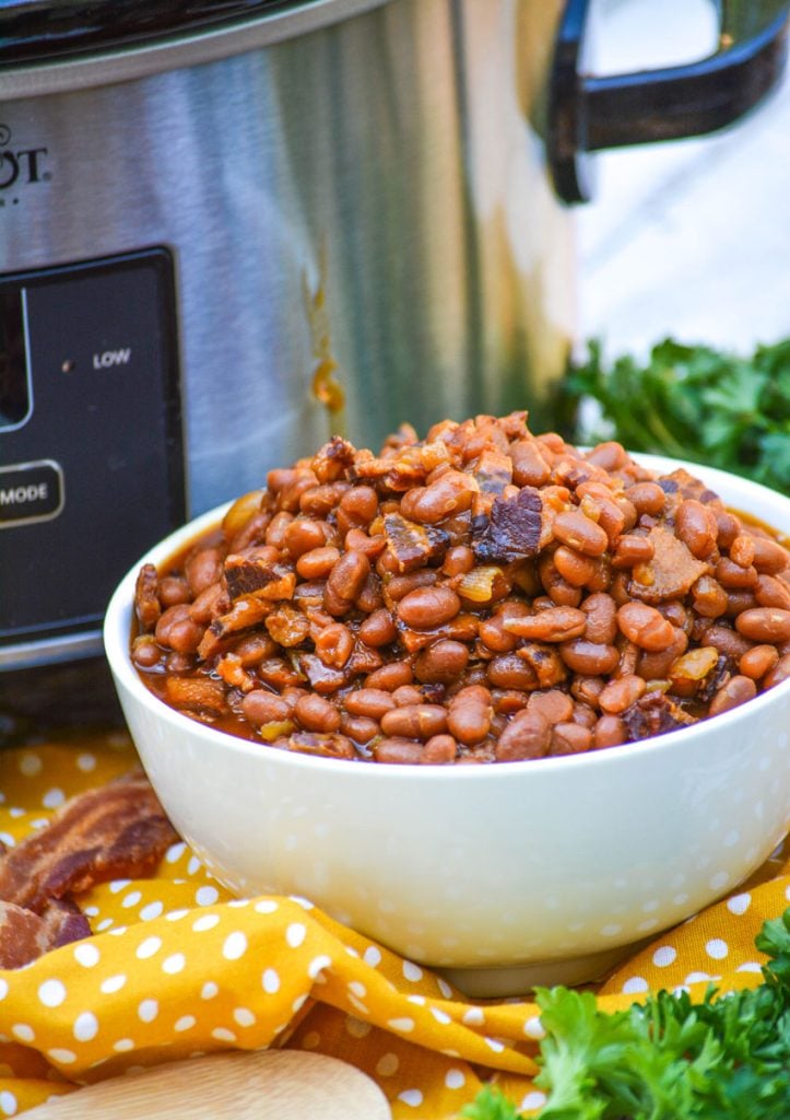 Crock Pot Bacon Baked Beans - Recipes That Crock!