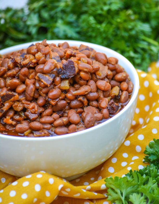 Slow Cooker Baked Beans with Bacon - 4 Sons 'R' Us