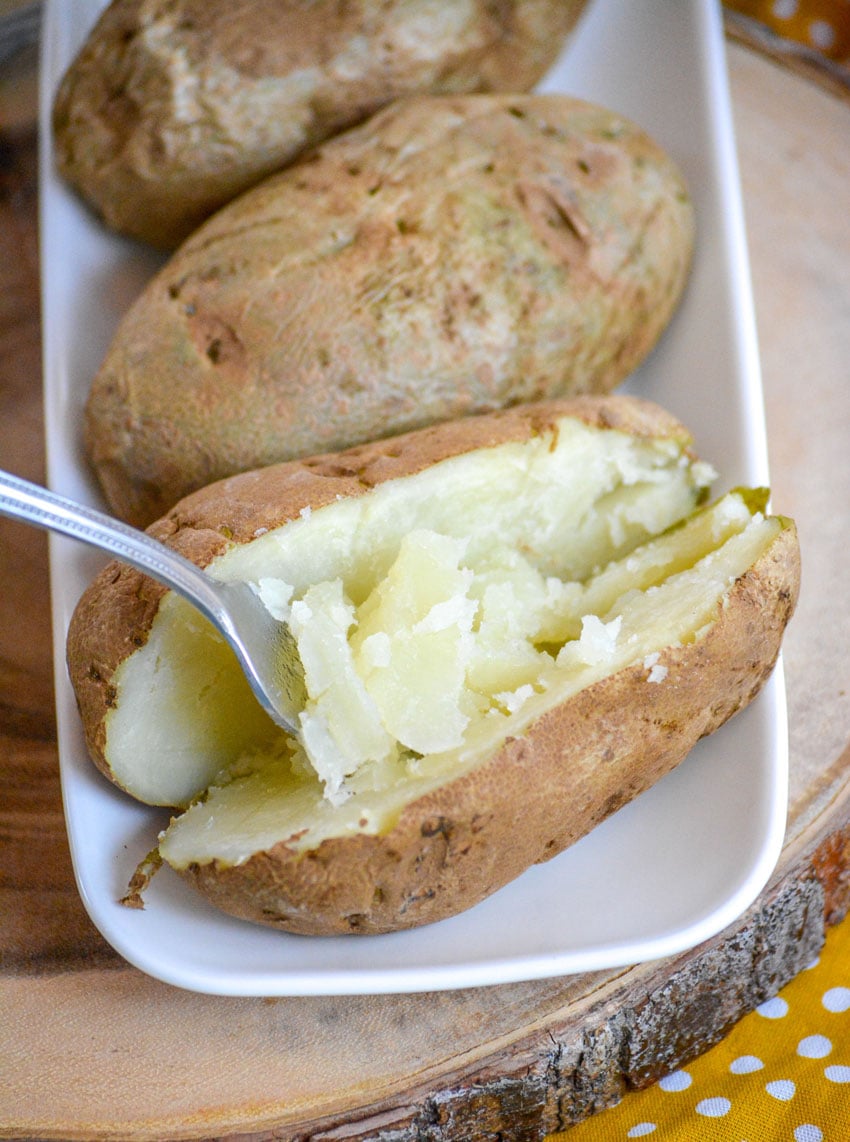 17 Minute Microwave Baked Potato