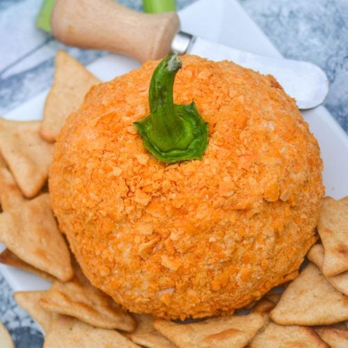 Pumpkin Shaped Tex Mex Cheese Ball - 4 Sons 'R' Us