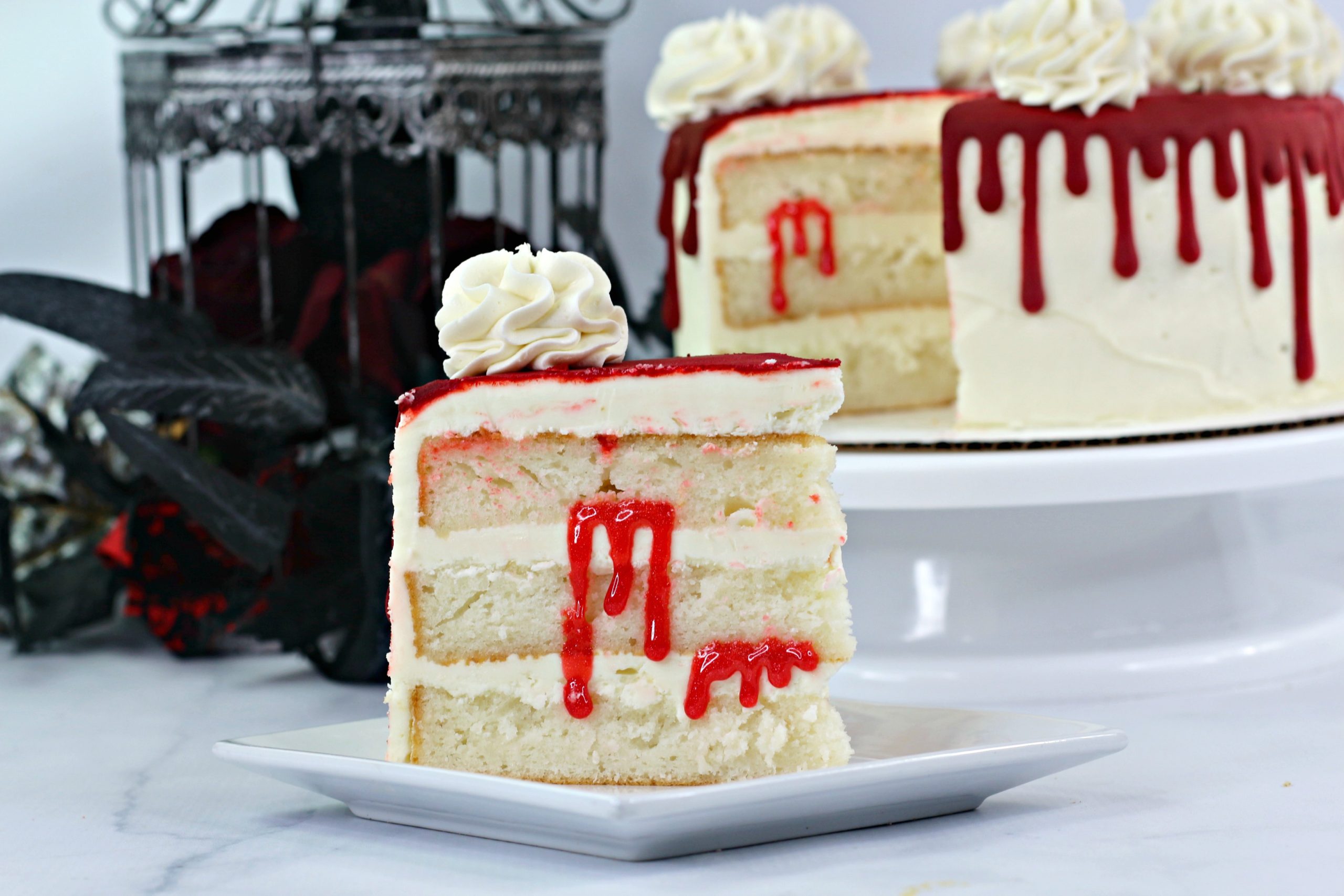 Bloody Vampire Cake #HalloweenTreatsWeek
