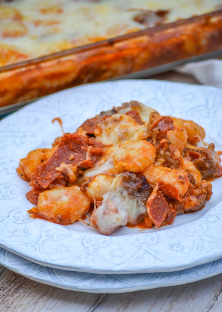 Loaded Pepperoni Pizza Baked Gnocchi 4 Sons 'R' Us