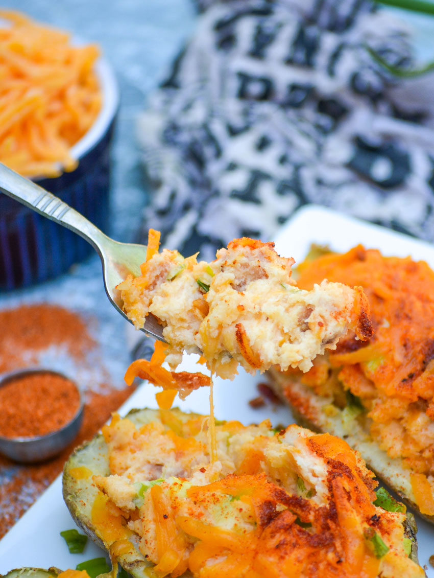 Smoked Loaded Twice Baked Potatoes - 4 Sons 'R' Us