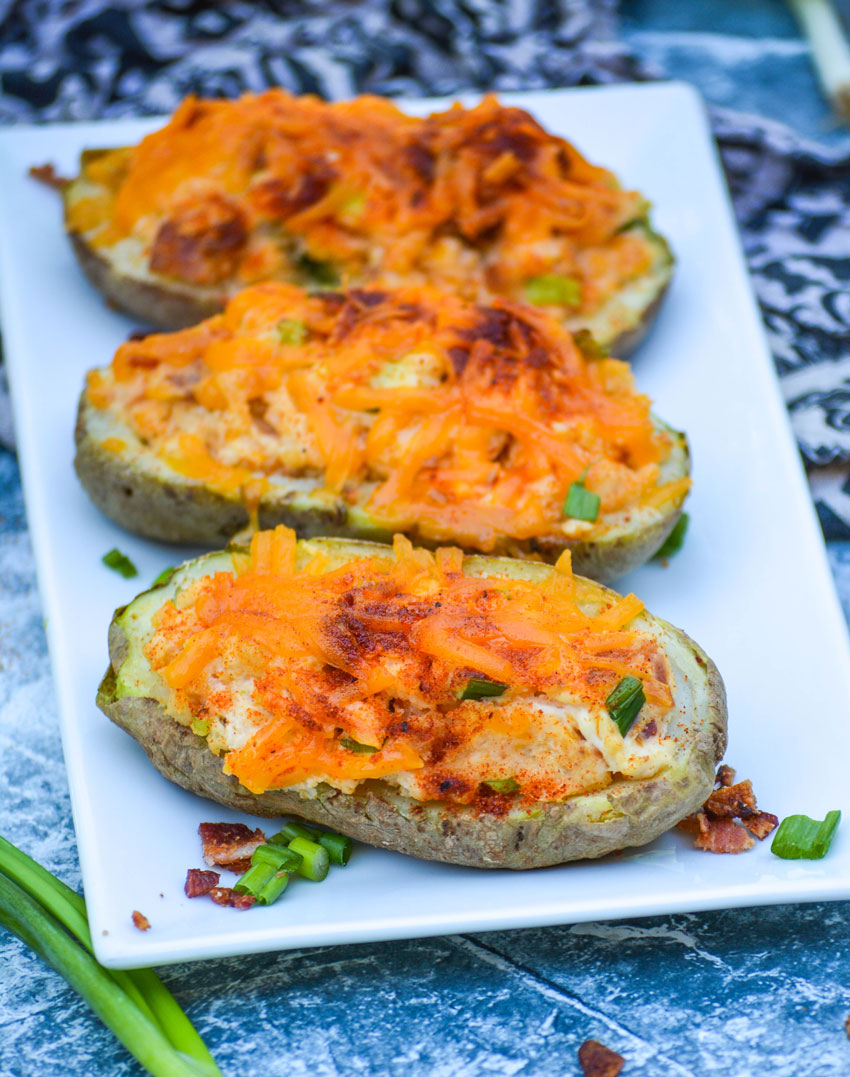 Smoked Loaded Twice Baked Potatoes - 4 Sons 'R' Us