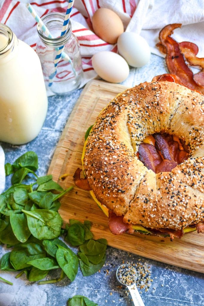 How To Make The Biggest Breakfast Everything Bagel Out There