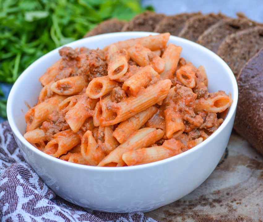 Penne Alla Vodka With Ground Beef 4 Sons R Us