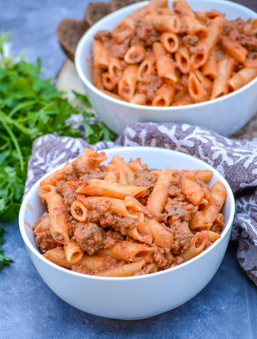 Penne-Alla-Vodka-with-Ground-Beef-11 - 4 Sons 'R' Us