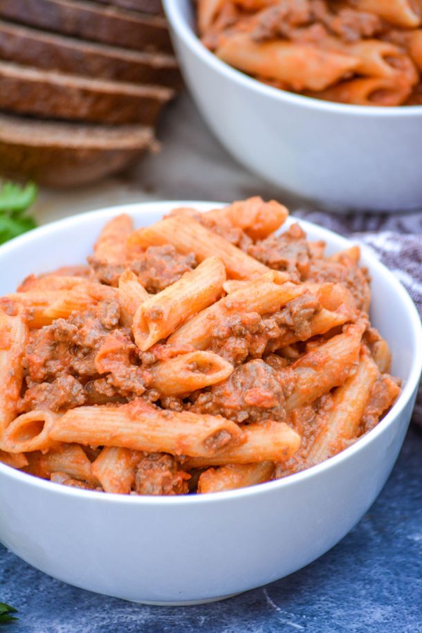Penne Alla Vodka With Ground Beef 4 Sons 'R' Us
